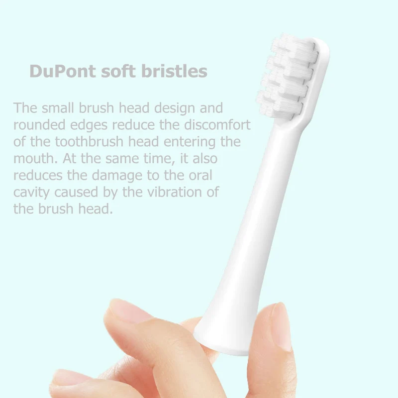 Replacement Brush Heads For XIAOMI MIJIA T100  Sonic Electric Toothbrush Vacuum DuPont Soft Bristle Suitable Nozzles 12pcs
