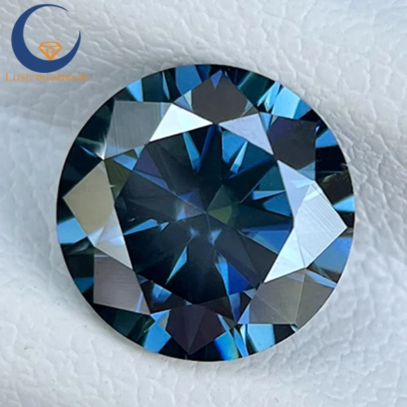 

Sapphire Blue Moissanite Loose Gemstones 0.5-5.0ct Certified Synthetic Stone Positive Pass Diamond Tester with GRA Certificate