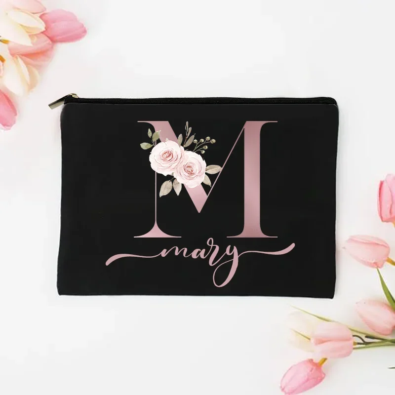 Customized Name Makeup Bag Personalized Bride Wedding Makeup Box Gift Leisure Travel Toilet Wash Bag Gift for Teacher\'s Day