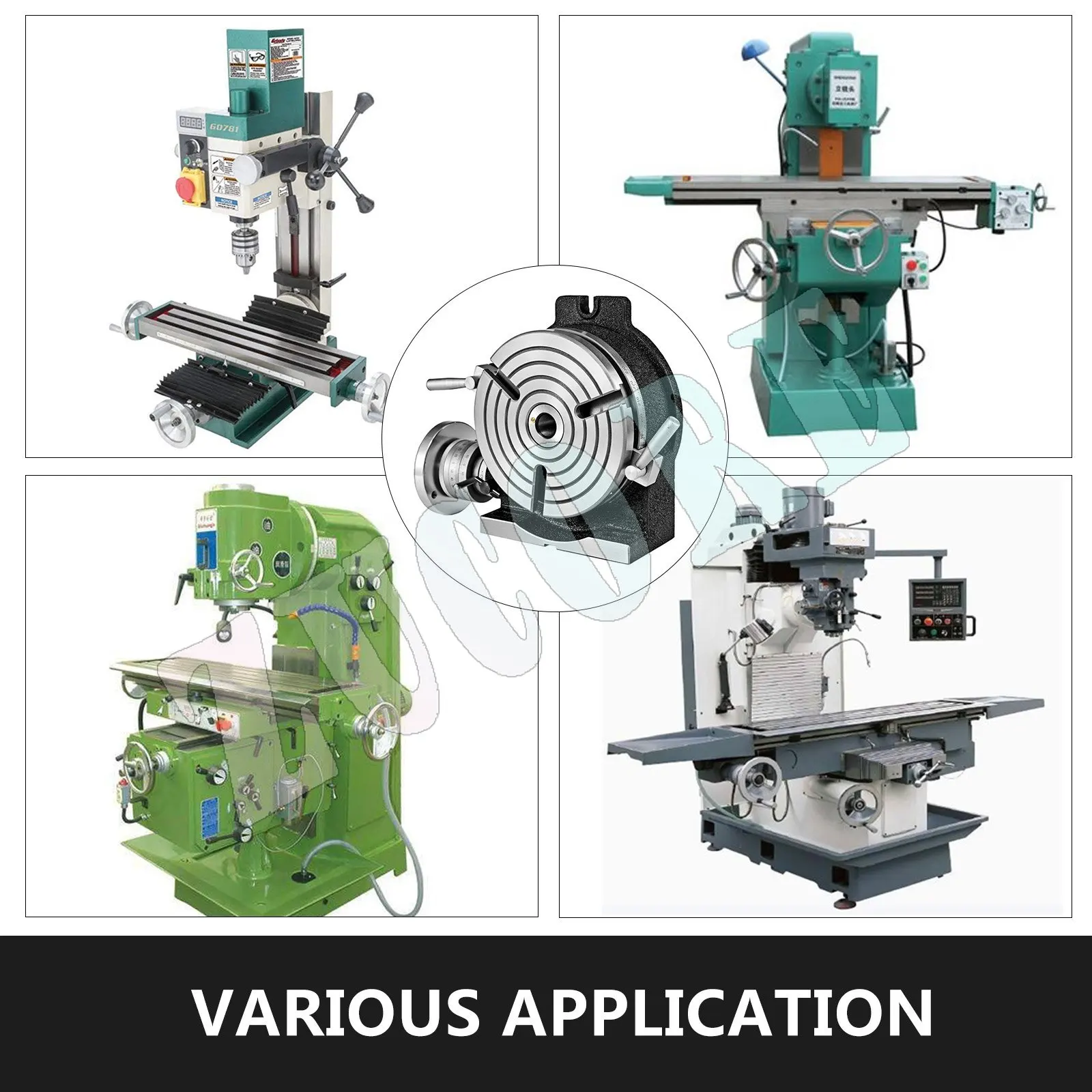 Rotary Table 8 Inch/200 MM Horizontal Vertical Rotary Table 3-Slot Rotary Table For Milling Machine MT-3