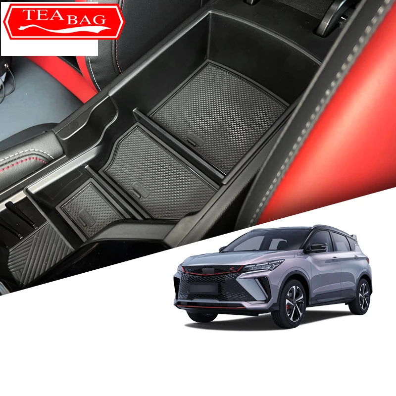 

For Geely New Coolray 2024 2023 Restyling Car Center Console Organizer Storage Interior Armrest Storage Box Auto Accessories