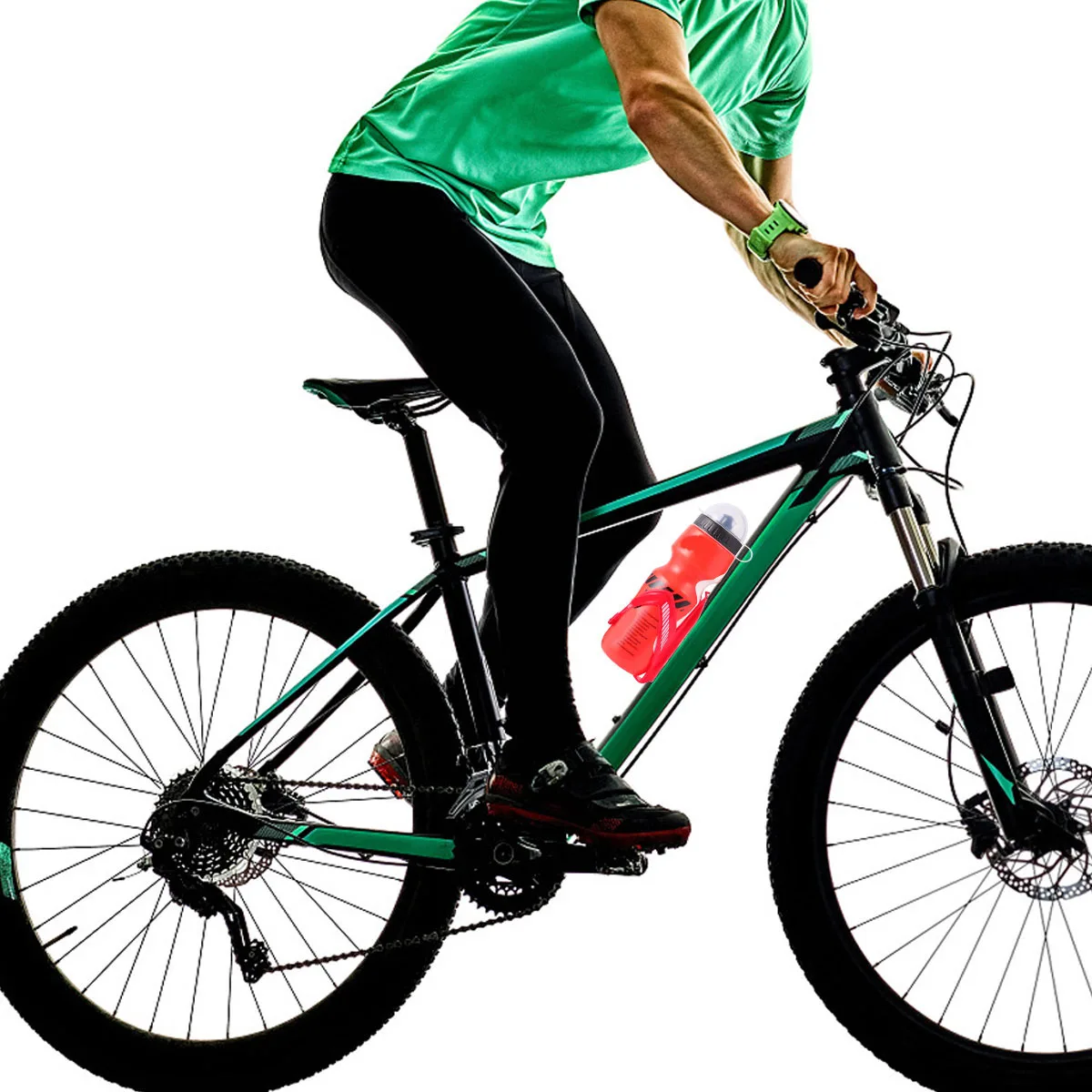 

1 Set Mountain Bike Bottle Holder Rack Kit Plastic Water Bottle Lightweight Portable Easy Install Scratch Resistant For Cycling
