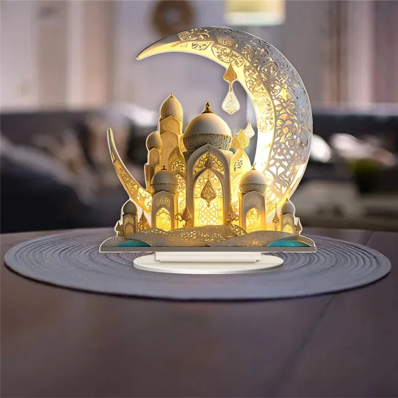 ABRE-Charm Home Decor Moon Holiday Decorazione da tavolo Aggreko Wear Decorative Room Display Decorazioni piatte in acrilico 2D