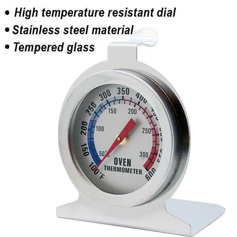 Termómetro de acero inoxidable para horno, termómetro mini, termómetro para barbacoa, para cocinar en casa, 50~300 ℃ /100 ℉ ~600 ℉