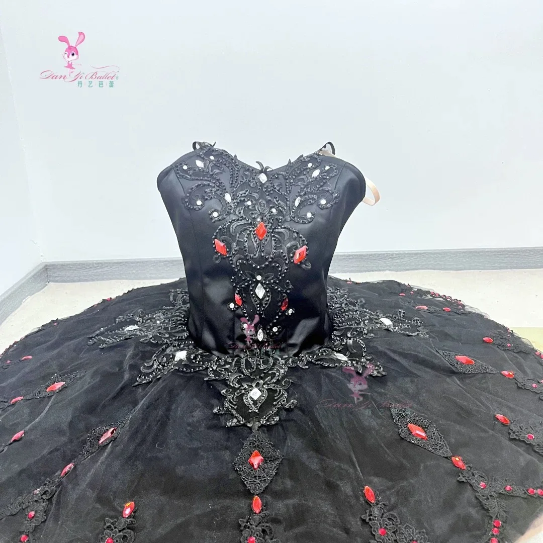 Dani взрослый детский балетный костюм черного лебедя, профессиональное платье-пачка по индивидуальному заказу, конкурсный костюм