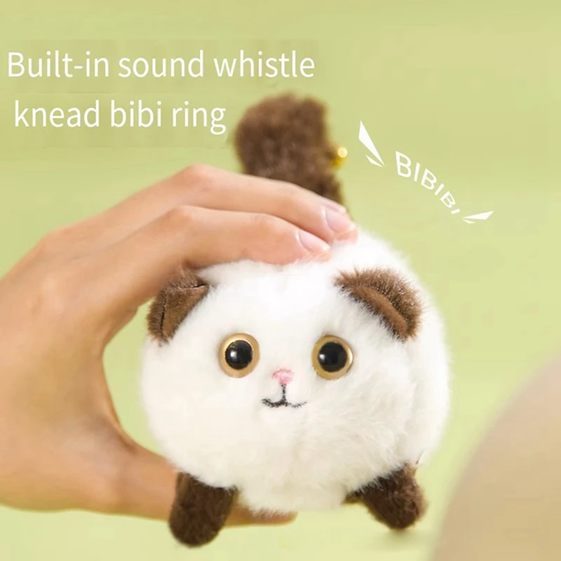 A Soft And Comfortable Stuffed Animal Move And Swing Rotating Cat Doll Wag Tail Cat Plush Toy