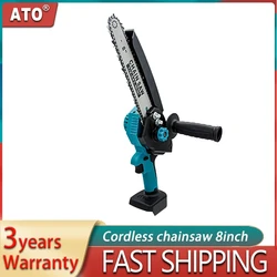 ATO lithium chainsaw New Energy Portable Electric Chain saw 8inch Mini Chain Saw for branches For Makita 18V Battery