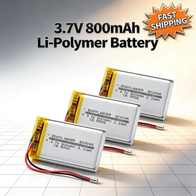 

Bulk Pack 303048 403048 503048 603048 703048 803048 903048 103048 123048 JST 2.0 2Pin 3.7V 800mAh Li-Polymer Battery