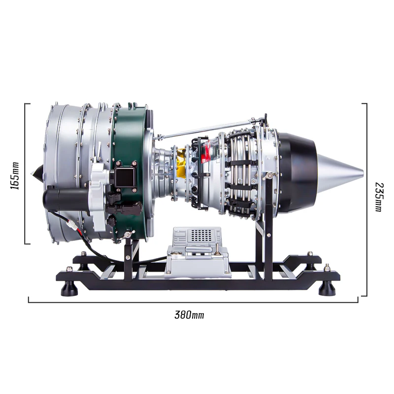 1000 + szt. Silnik turbowentylatorowy do samodzielnego montażu 1/10 silnik metalowy silnik zabawka figurka prezent dwuwałowy Turbofan