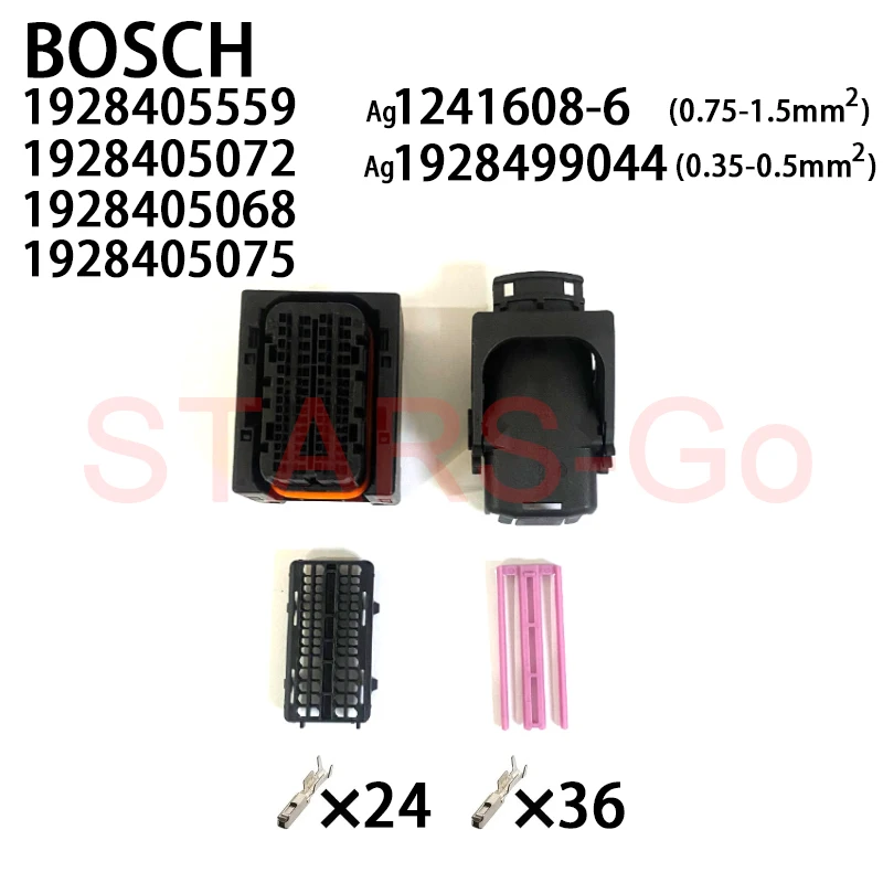 

1/10SET 1928405559 1928405072 1928405068 1928405075 1241608-6 1928499044 60Pin BOSCH Engine Computer Board Connector ECU Plug