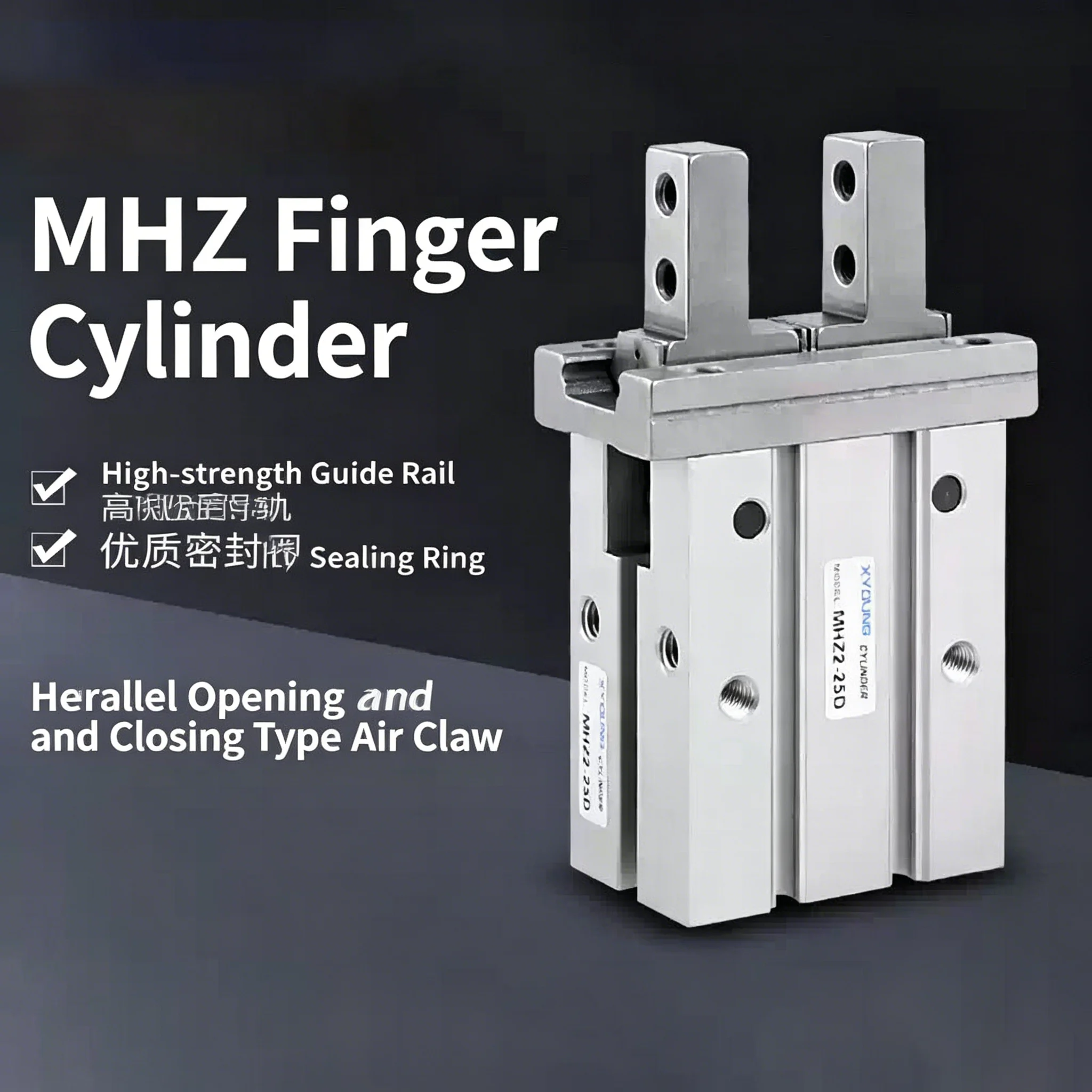 MHZ2 Pneumatic Finger Air Gripper Cylinder MHZL2-10D MHZ2-16D 6D 20D 25D 32D 40D Aluminium Clamps Finger Cylinders