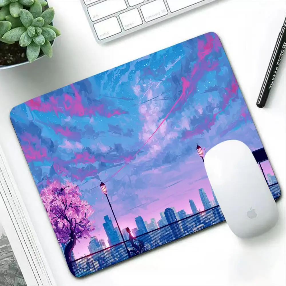 

Urban landscape Smal Mouse Pad Gaming Accessories Speed Computer Keyboard PC Mousepad Gamer Rubber Carpet PUBG Desk Mat MausePad