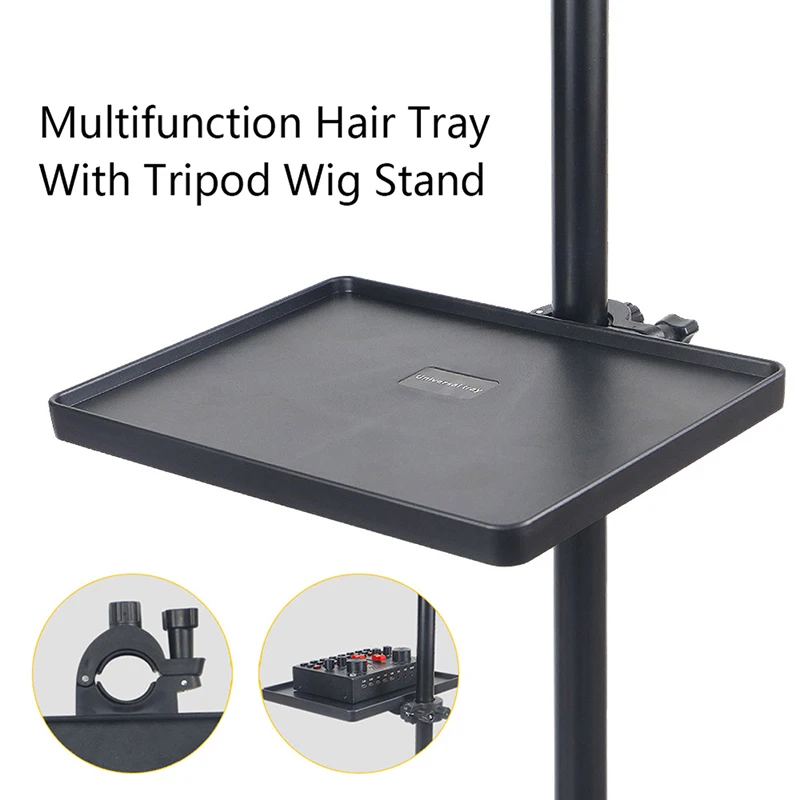 

Multifunction Hair Tray Hair Wig Tools Place Crochet Hair Clip Scissors Comb Sound Card Tray For Use Tripod Wig Stand