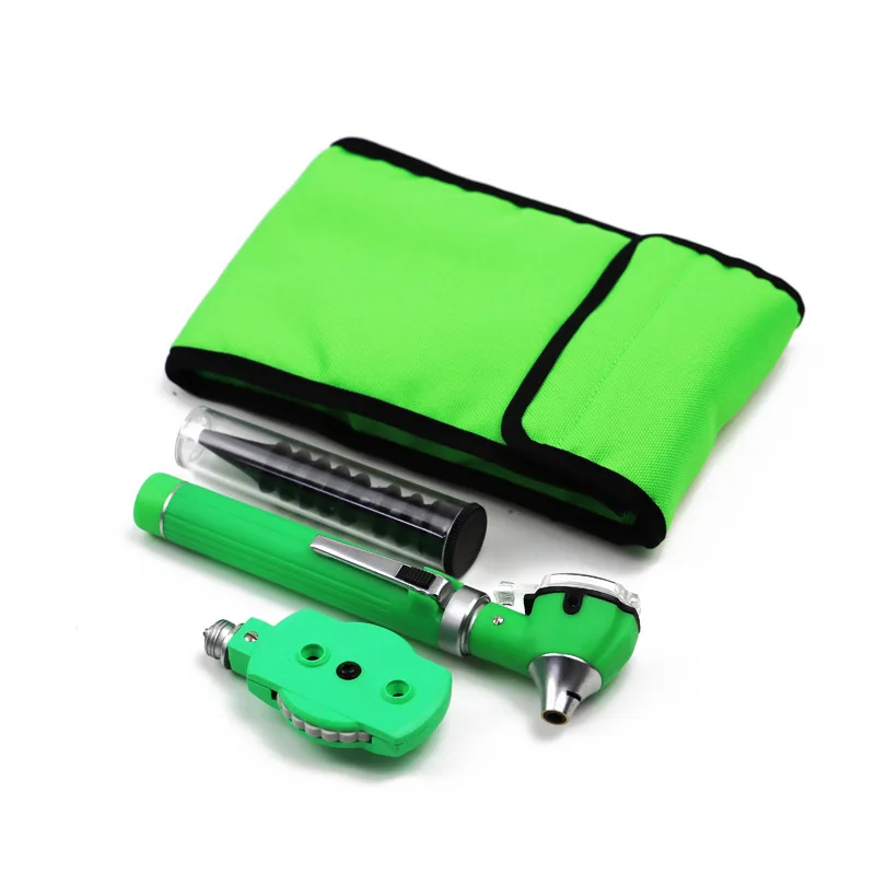 LED Fiber Optic Otoscope Ophthalmoscope Kit Ear Care Endoscope ENT Diagnostic Inspection Kit Instrument