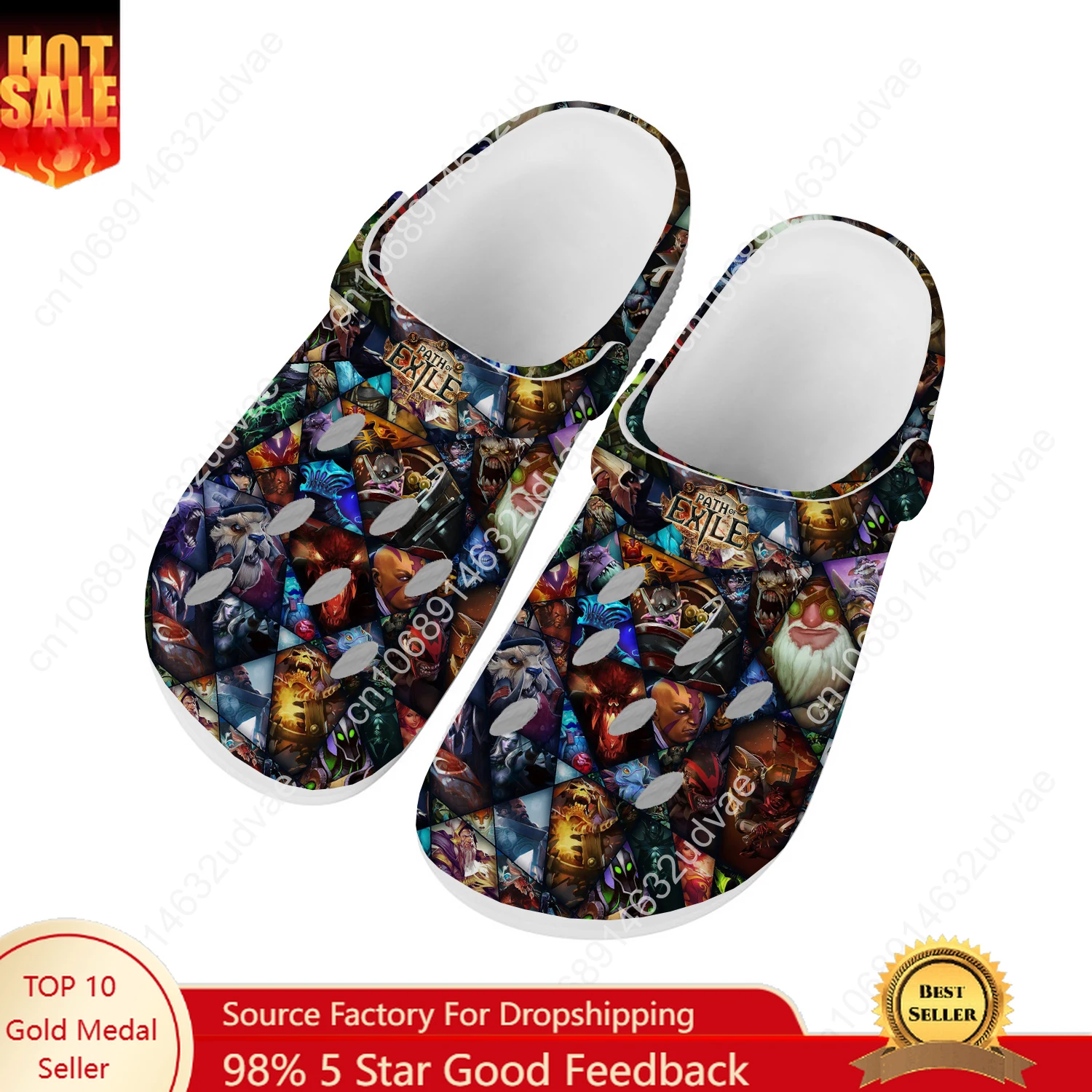 

Path of Exile Water Shoes Mens Womens High Quality Fashion Home Garden Clogs Customizd Sandals Beach Breathable Hole Slippers