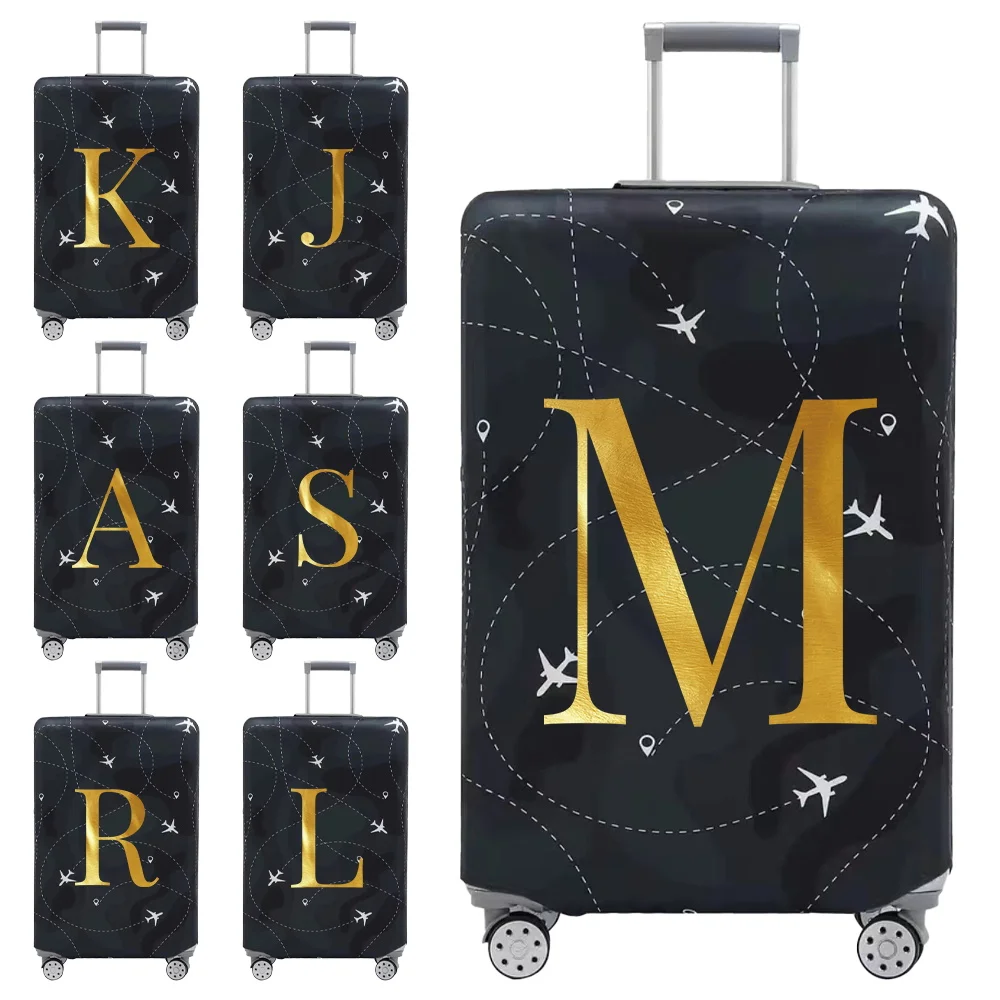 Luggage Protection Cover Travel Accessories Dustproof and Wear resistant Luggage Protection Cover Gold Letter Series