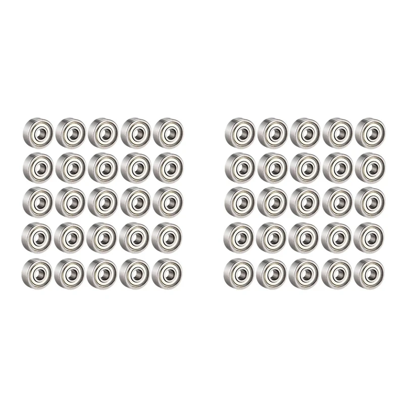 

50Pcs 608 ZZ Ball Bearings, 608Zz Metal Double Shielded Miniature Deep Groove Skateboard Ball Bearings(8Mm X 22Mm X 7Mm)