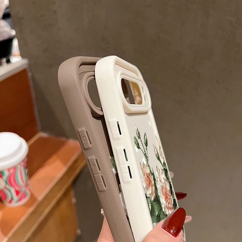 Oil Painting Rose Flowers Case For Google Pixel 10 9 8 7 Pro 8A 7A Pixel 9 10 Pro XL Shockproof Solid Color Silicone Phone Cover - Image 6