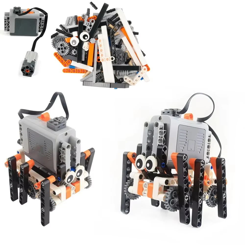 

Walking Robot Building Block Set Hexapod Bionic Technology Power Motor Education DIY MOC Children's Building Block Toy Gift