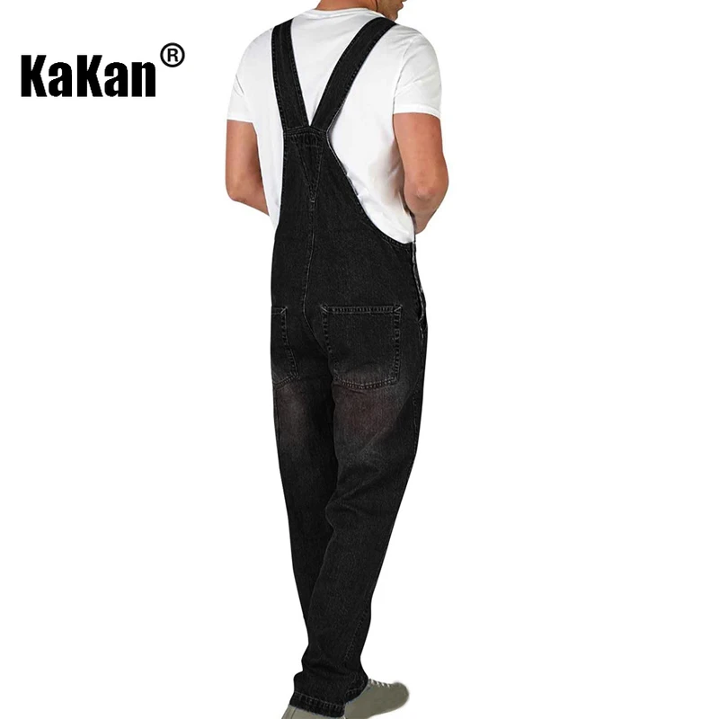 Kakan – Neue einteilige Jeans für Herren mit kleinem Bein, Y2k-Kleidung, modische, personalisierte Riemen, lange Jeans, Herrenmarke