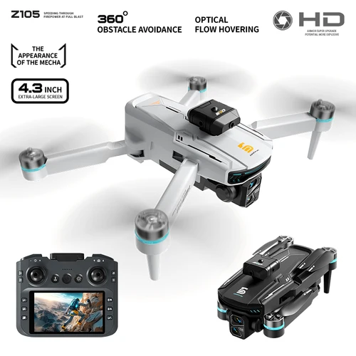 Nuevo Z105 4K WIFI HD drone EIS antivibración posición de flujo óptico infrarrojo evitación de obstáculos 2,4 GHz juguetes voladores antiinterferencias