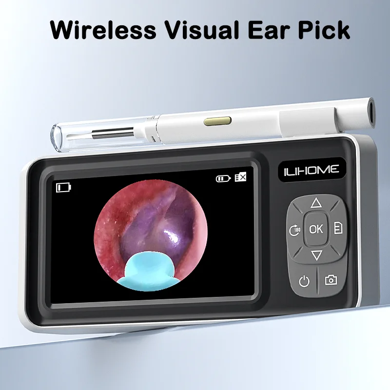 

4.3inch Screen Wireless Visual Camera Otoscope with LEDS Ear Wax Cleaner Ear Cleaning Tool Support Photo Video Health Care Tool