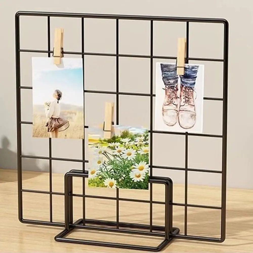 Creative Metal Grid Art Racks Modern Grid Panels Photo Racks Jewelry Booth Racks Desktop Display