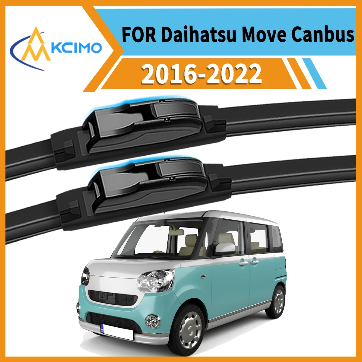 

Front Wiper Blade Set(Pair) For Daihatsu Move Canbus LA800 2016-2022 Windshield Wipers Long-Lasting Easy Install