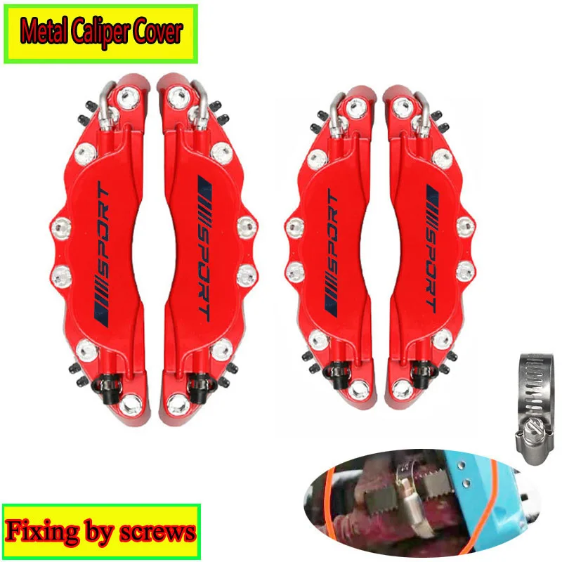 

Крепление за винтами 2*2 шт. или 4 шт. Алюминиевая металлическая крышка тормозного суппорта Мотор Спортивный Стайлинг Автомобильные аксессуары для 3 серии X3 A3 A3L CLA