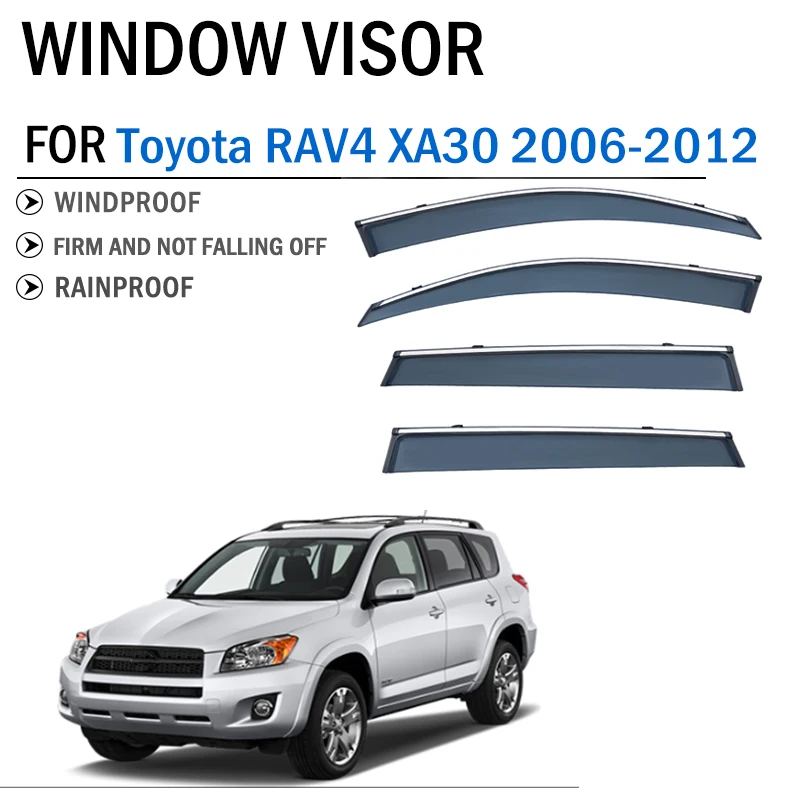 

Car Window Visor Vent Rain Shield Shelter Cover Frame Fit For Toyota RAV4 XA30 2006-2012 Car Styling Accessorie rain cover