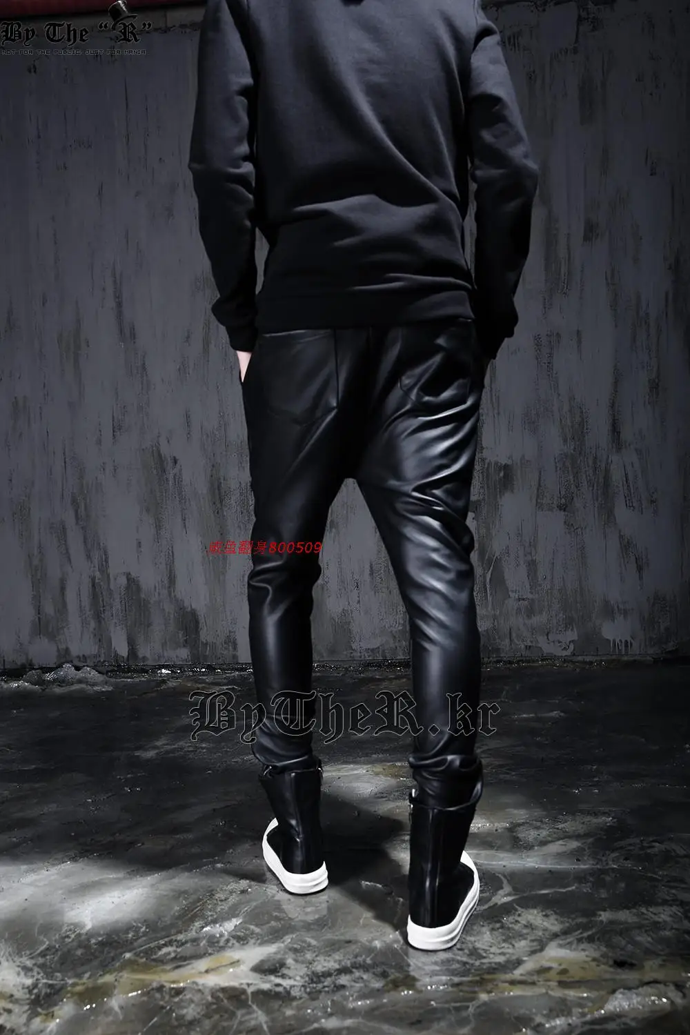 27-46 2024 Men Women Clothing Yamamoto Style Tights Harem Pants Leather Trousers Tights Lovers Plus Size Costumes