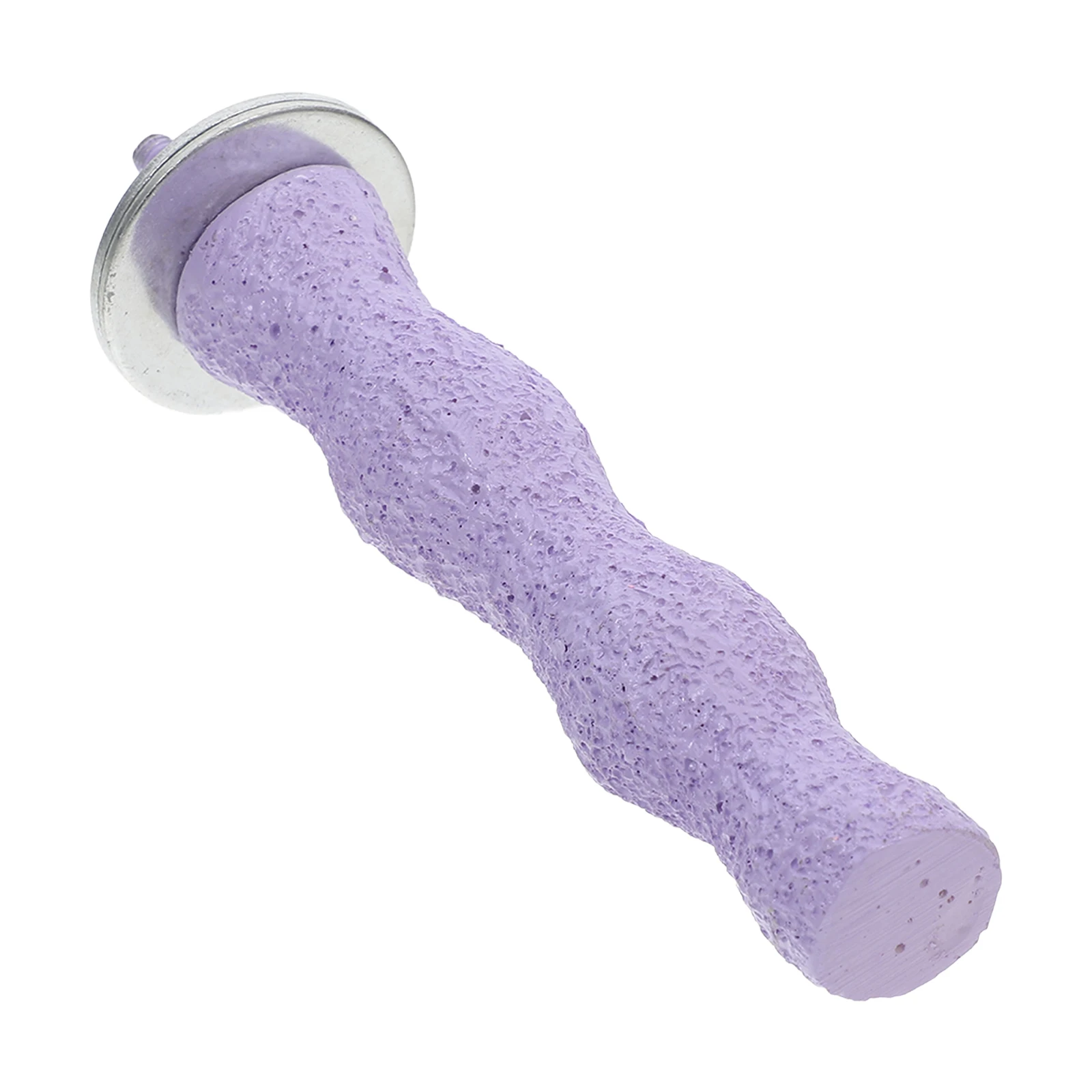 

14Cm Ecofriendly Natural Wood Bird Perch Parrot Sand Stand Grind Arenaceous Stick Cage Accessories Purple