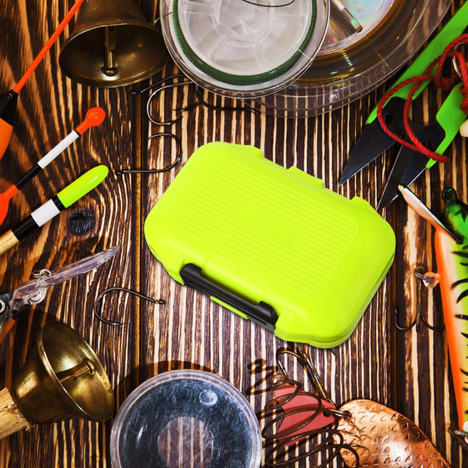 

Waterproof Accessory Box Small Capacity Grid Movable Insert Fishing Tackle Organizer Clear Lid Durable Storage For Fishing
