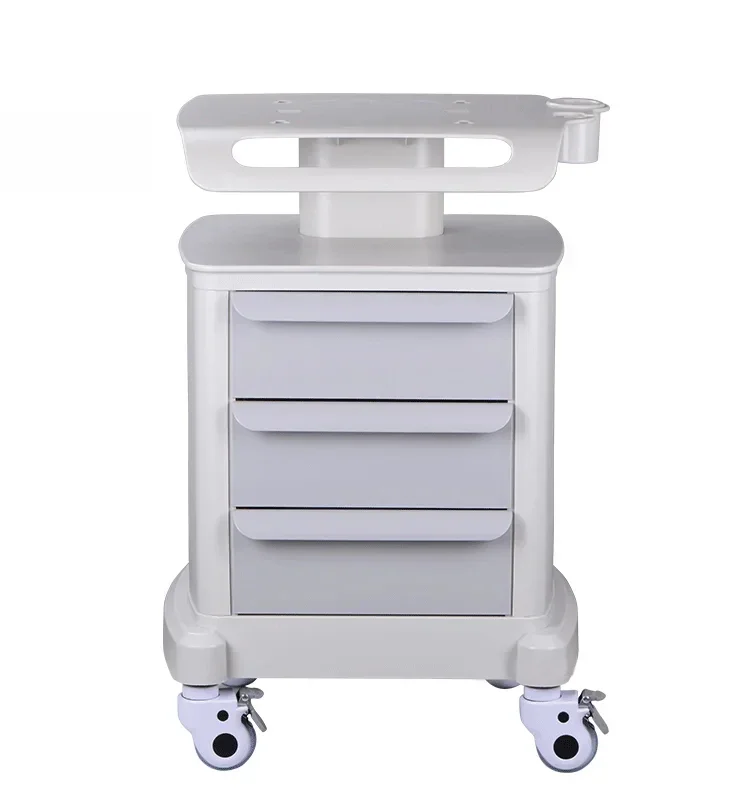 Mobile Storage Cart Dental Clinic Beauty Instrument Tool Trolley Bracket Dental Scanner Cart Storage Auxiliary Cart with Wheels