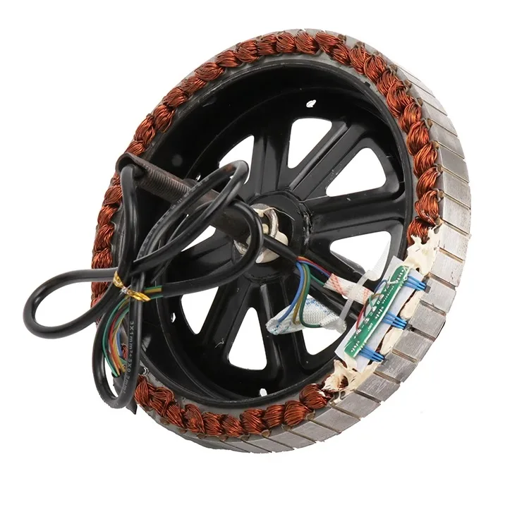 Rotor sem escova do estator do veículo elétrico de 10 polegadas 16 polegadas - 48v 60v 350w 500w, bobina do motor do modelo simples do inversor, alta eficiência
