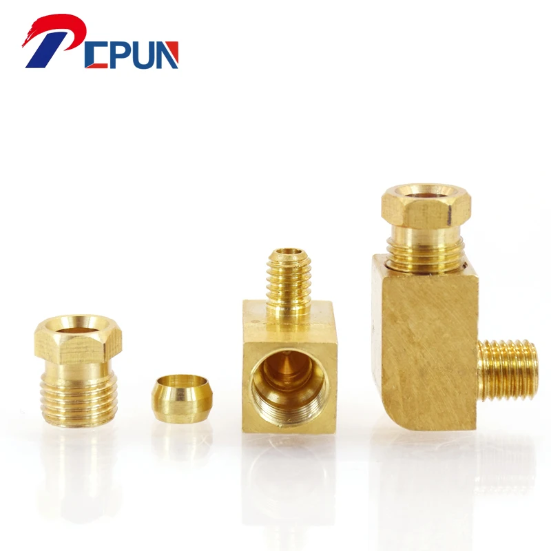 Złączka rurowa 4mm 1/8 "gwint męski/9.5mm kolanko proste miedziany Adapter/Adapter PD-418 do układu smarowania/centrum obróbcze CNC