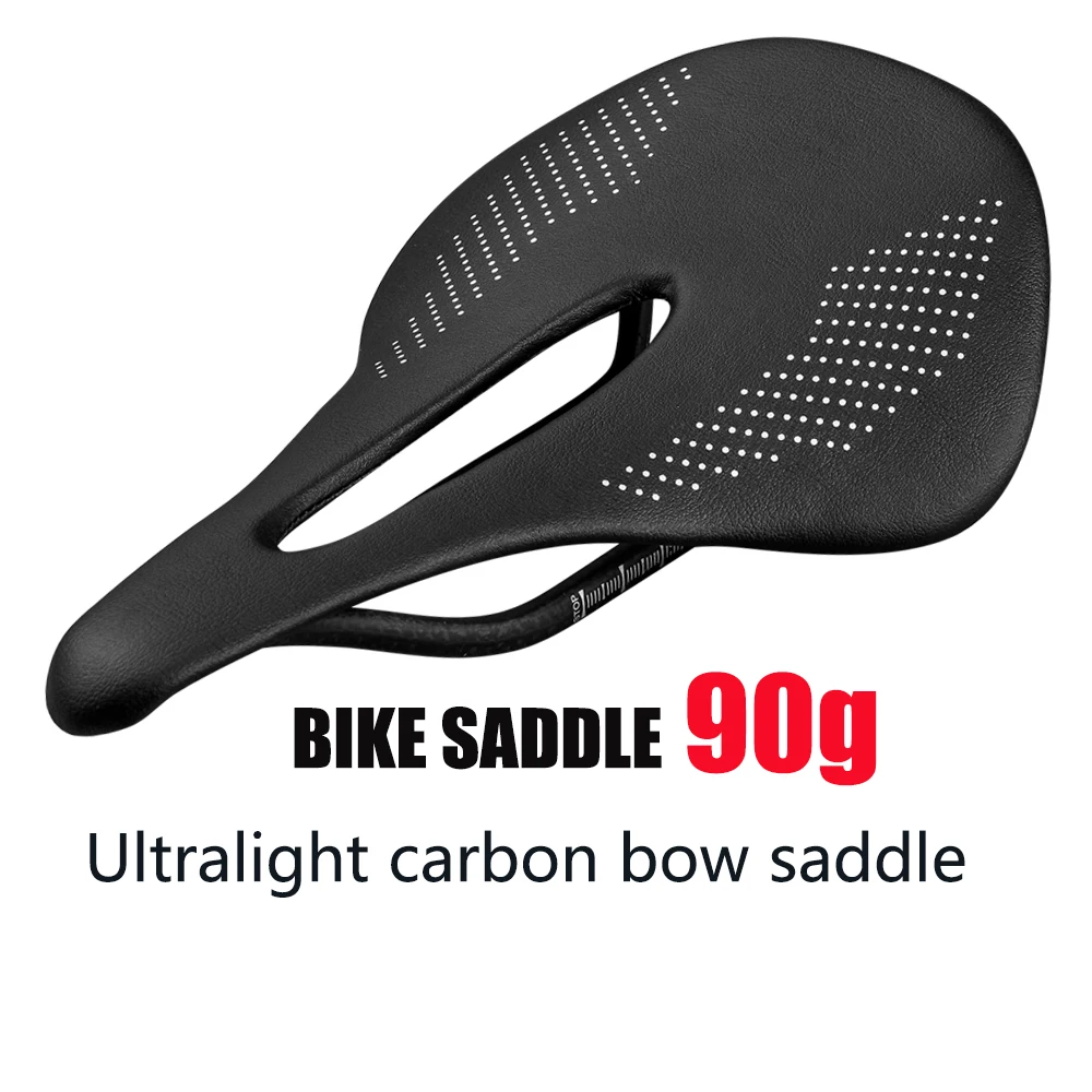 90G Ultra Light All Carbon Saddle for Men\'s Highway Bicycle Saddle Bicycle Vtt Racing Carbon Rails Bicycle Seat 240*143