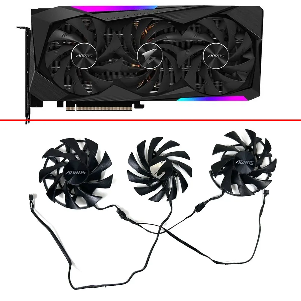 

Кулер для видеокарты GIGABYTE AORUS GeForce RTX 3060 Ti RTX 3070 MASTER GPU PLD10015B12H DC12V 0.55A RTX3060 Ti RTX3070