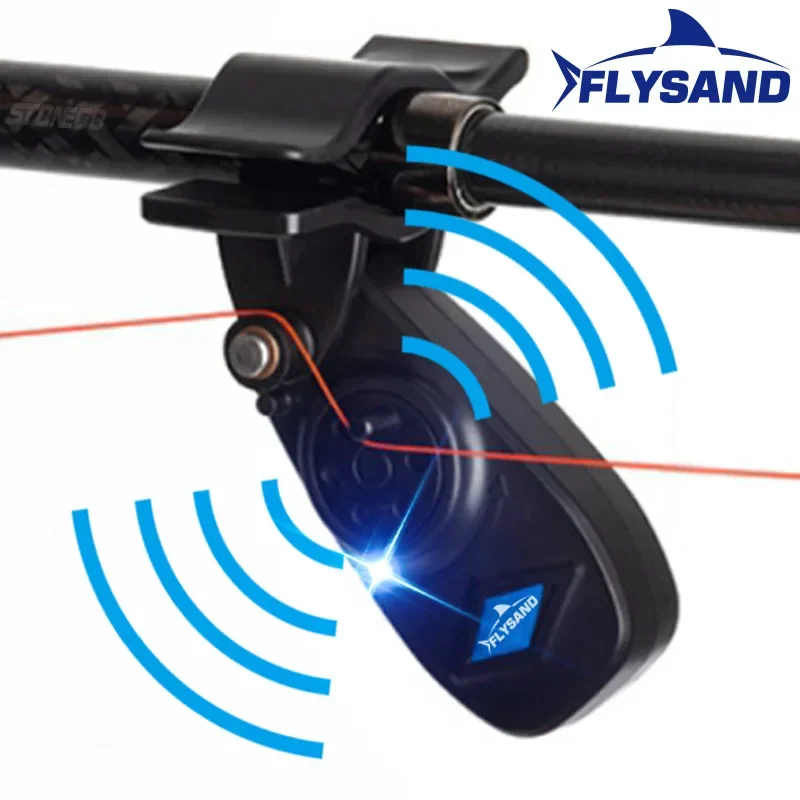 FLYSAND High Sensitive Fish Bite Alarm With Bright Light Fishing Rod Signal Device Bait Night Fishing Accessories