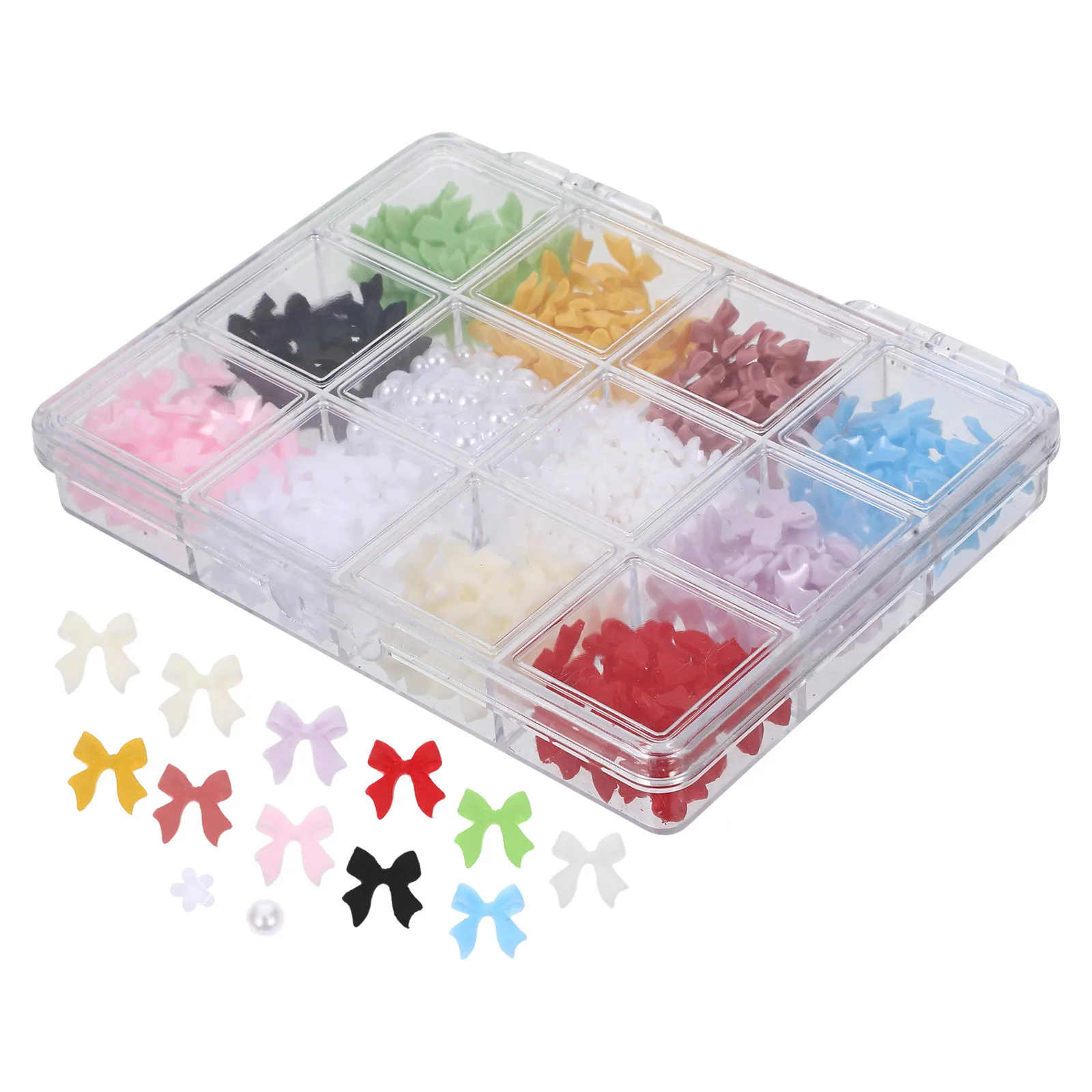 

1 Box Bow and Nail Charms Stylish 3D Nail Art Decorations for Acrylic Nails Bulk Set Charms for Nails