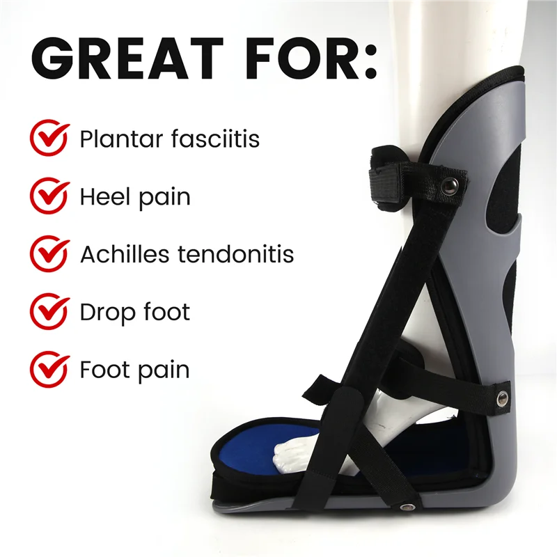 ABKR-التهاب اللفافة الأخمصية جبيرة ليلية لدعم القدم دعامة التهاب الأوتار لتر اللفافة وعظام الكعب الممتد