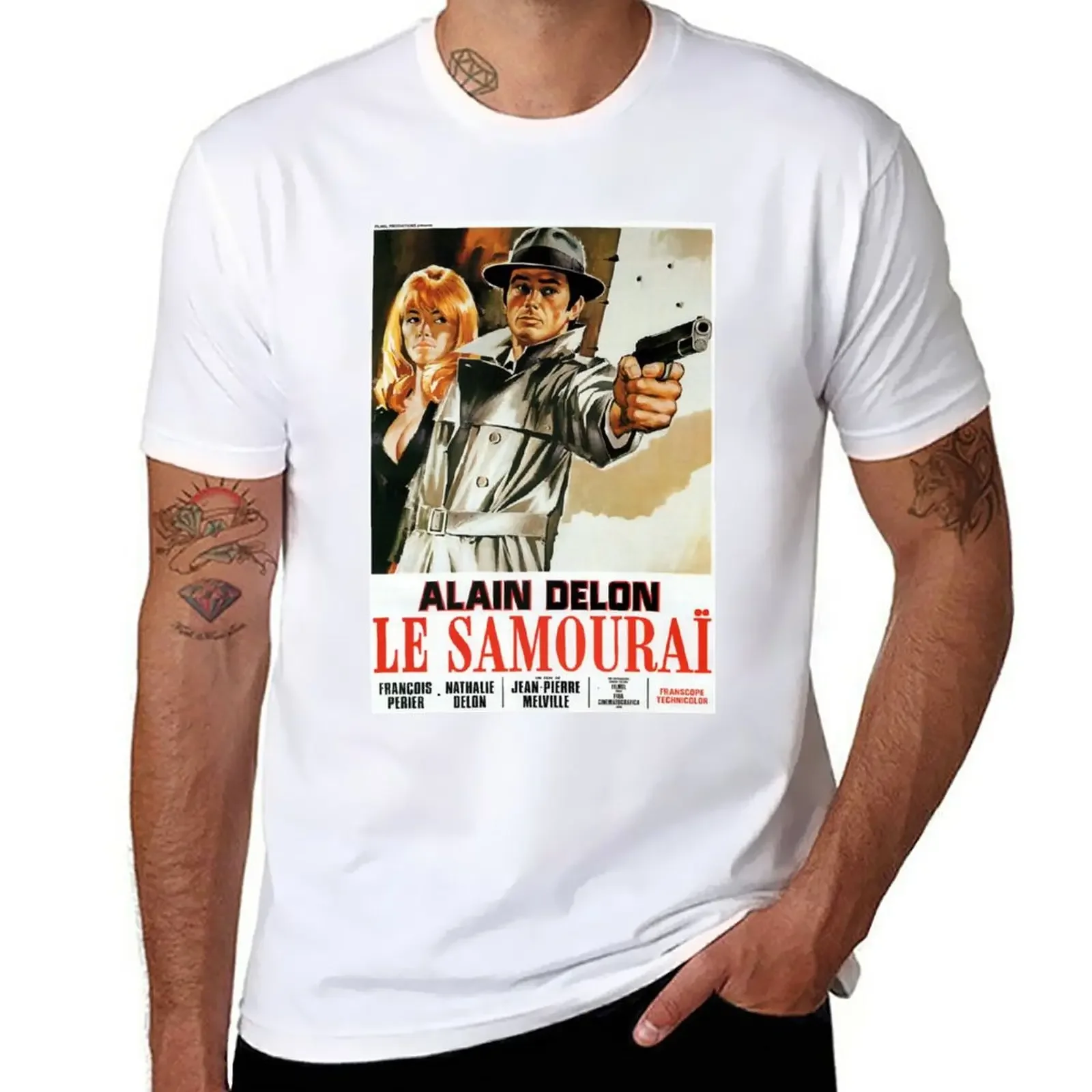 New Le Samourai T-Shirt vintage clothes black t shirt slim fit t shirts for men