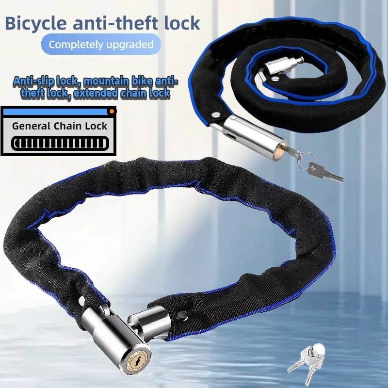 Heavy Duty Bicycle Chain Lock Portable Security Bike Lock Motorcycle Scooter Lock Universal Anti Theft for Bikes and Scooters