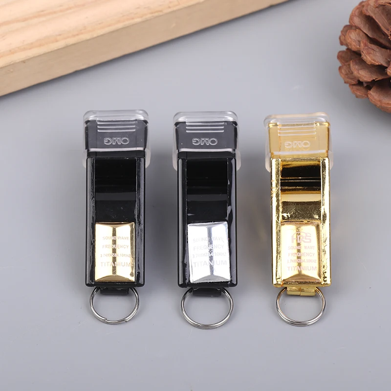New Professional Football Referee Whistles With Lanyard Box Big Sound Plastic Whistles Basketball Whistles Coach Equipment