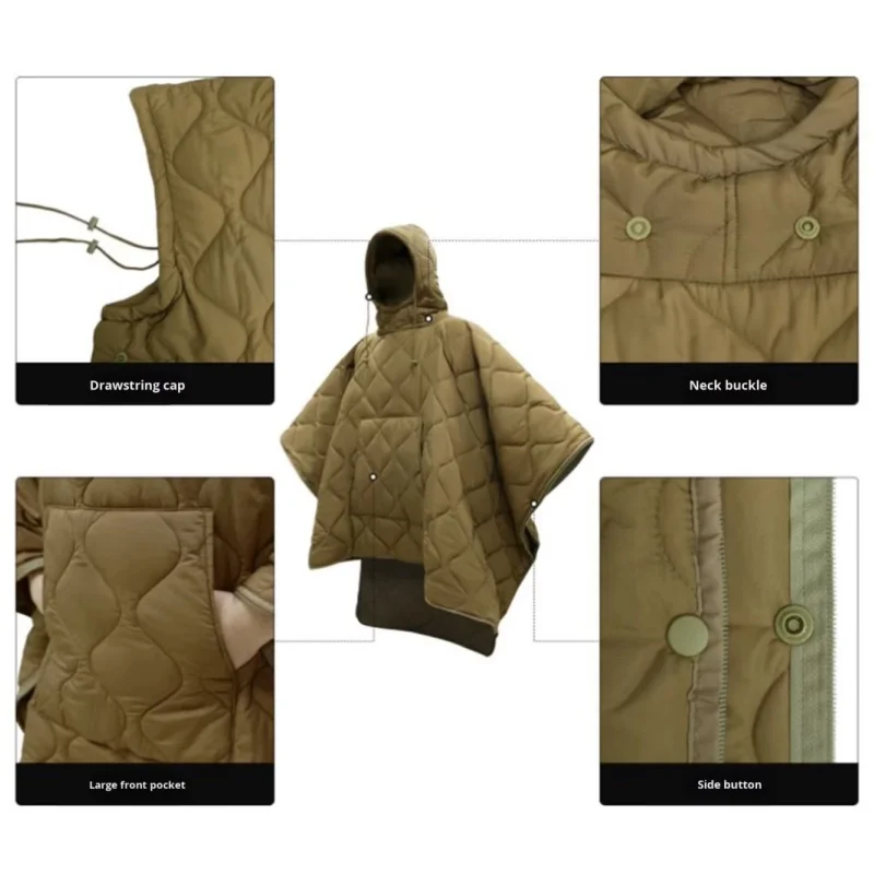 Outdoor Hunting Camouflage Sleeping Bag Camping Cloak Style Camouflage Sleeping Bag Emergency Sleeping Bag for Mountain