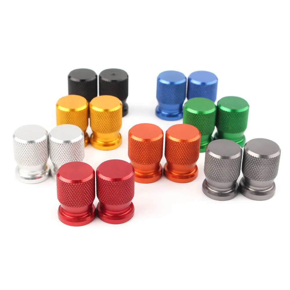 2PCS Universal Tyre Air Valve Caps Stem Cover Cap For Car Truck Motorcycle Bike CNC Aluminum