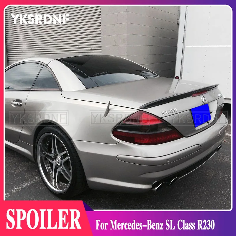 

YKSRDNF Carbon Fiber Back Trunk Spoiler Rear Boot Lip Spoiler Wing Rear Spoiler Wing For Mercedes-Benz SL Class R230 2007-2012