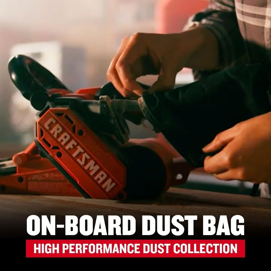 Levigatrice a nastro elettrica con filo da 7 A per progetti industriali e fai da te da 3 pollici. x 21 pollici. Nastro abrasivo Dimensioni Bel continuo ad alte prestazioni