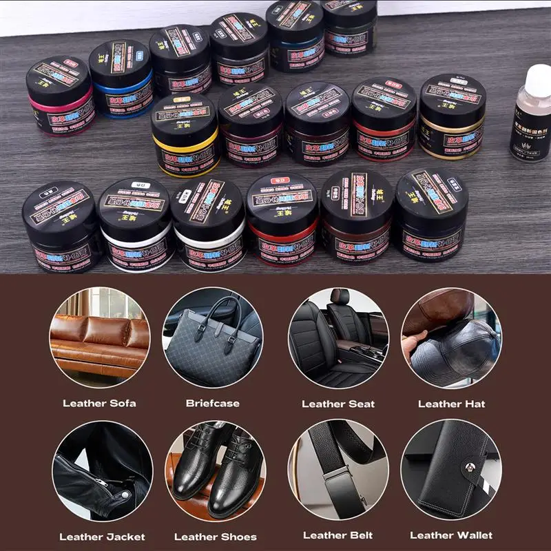 50ml Acrylic Leather Repair Paint Pigment DIY Painting Coloring Pigments For Shoes Sneakers Bag Sofa Car Seat Repair Dye