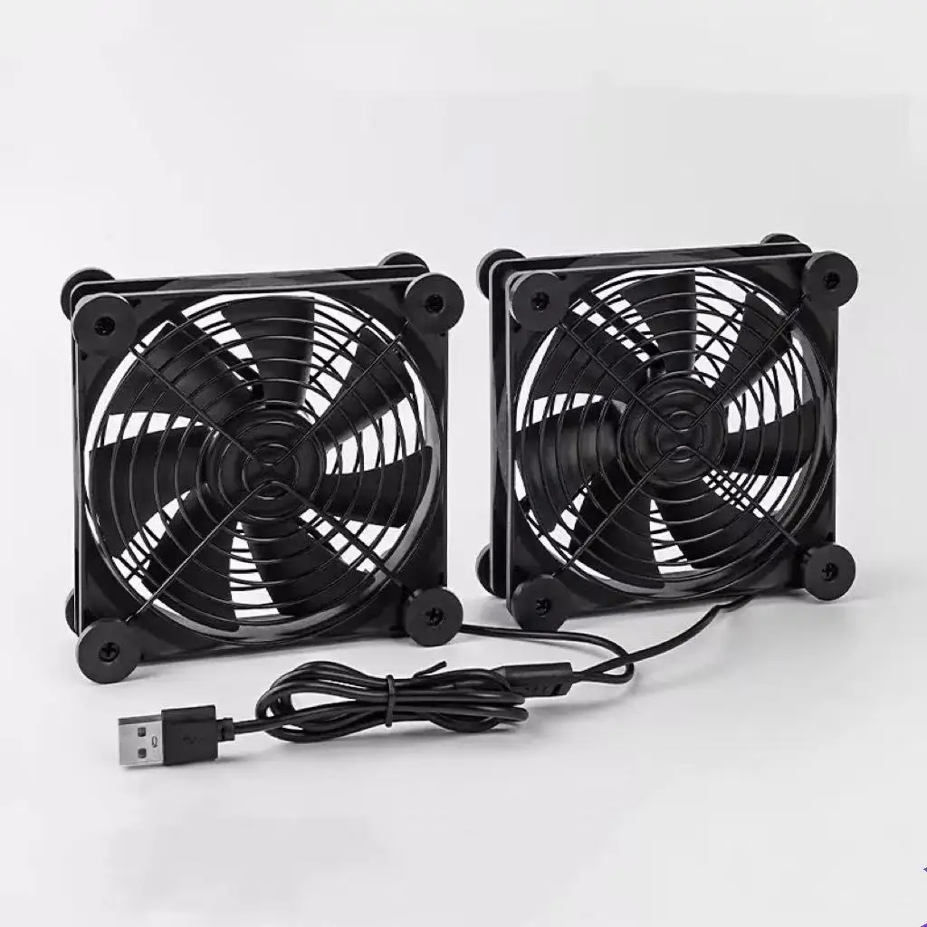 

Бесшумный двойной USB-вентилятор 120 мм с регулятором скорости, для охлаждения приемников, DVR, Playstation, Xbox, компьютерных корпусов